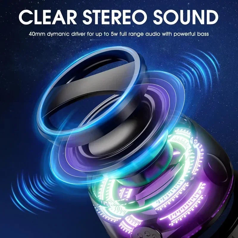 G200 Mini Bluetooth Speaker BT5.3 Magnetic Speaker RGB Lighting Phone Holder Suitable for Mobile Phone/Computer/Tablet