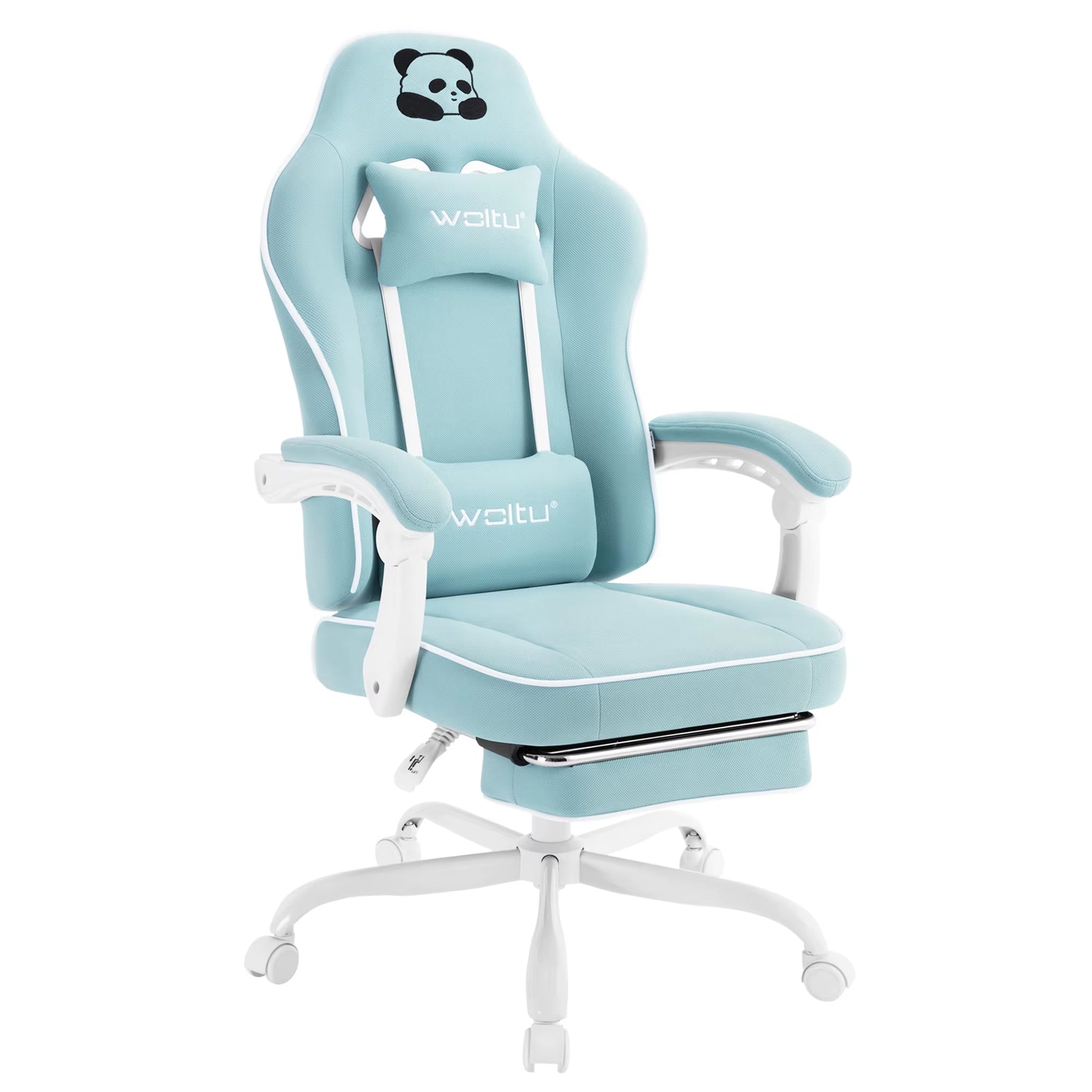 Ergonomic Gaming Chair High Back Office Chair Swivel Armchair with Footrest and Lumbar Height-Adjustable Computer Chair