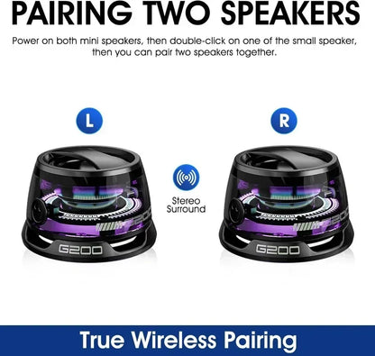 G200 Mini Bluetooth Speaker BT5.3 Magnetic Speaker RGB Lighting Phone Holder Suitable for Mobile Phone/Computer/Tablet