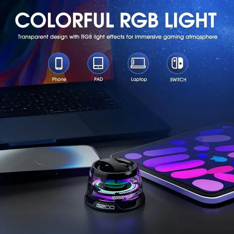 G200 Mini Bluetooth Speaker BT5.3 Magnetic Speaker RGB Lighting Phone Holder Suitable for Mobile Phone/Computer/Tablet