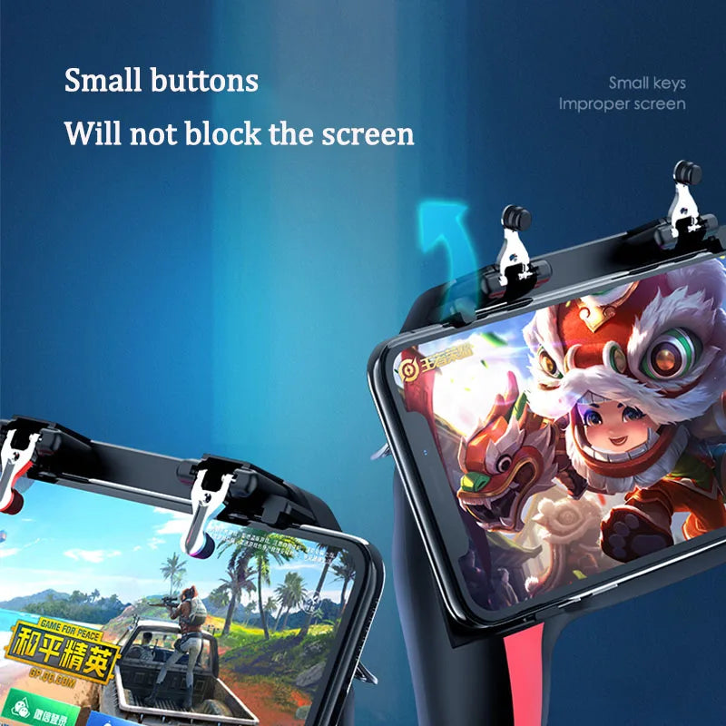 PUBG Mobile Controller with Double Fan Cooling for Iphone Ios Android Phone Game Pad Free Fire with 2500Mah / 5000Mah Power Bank